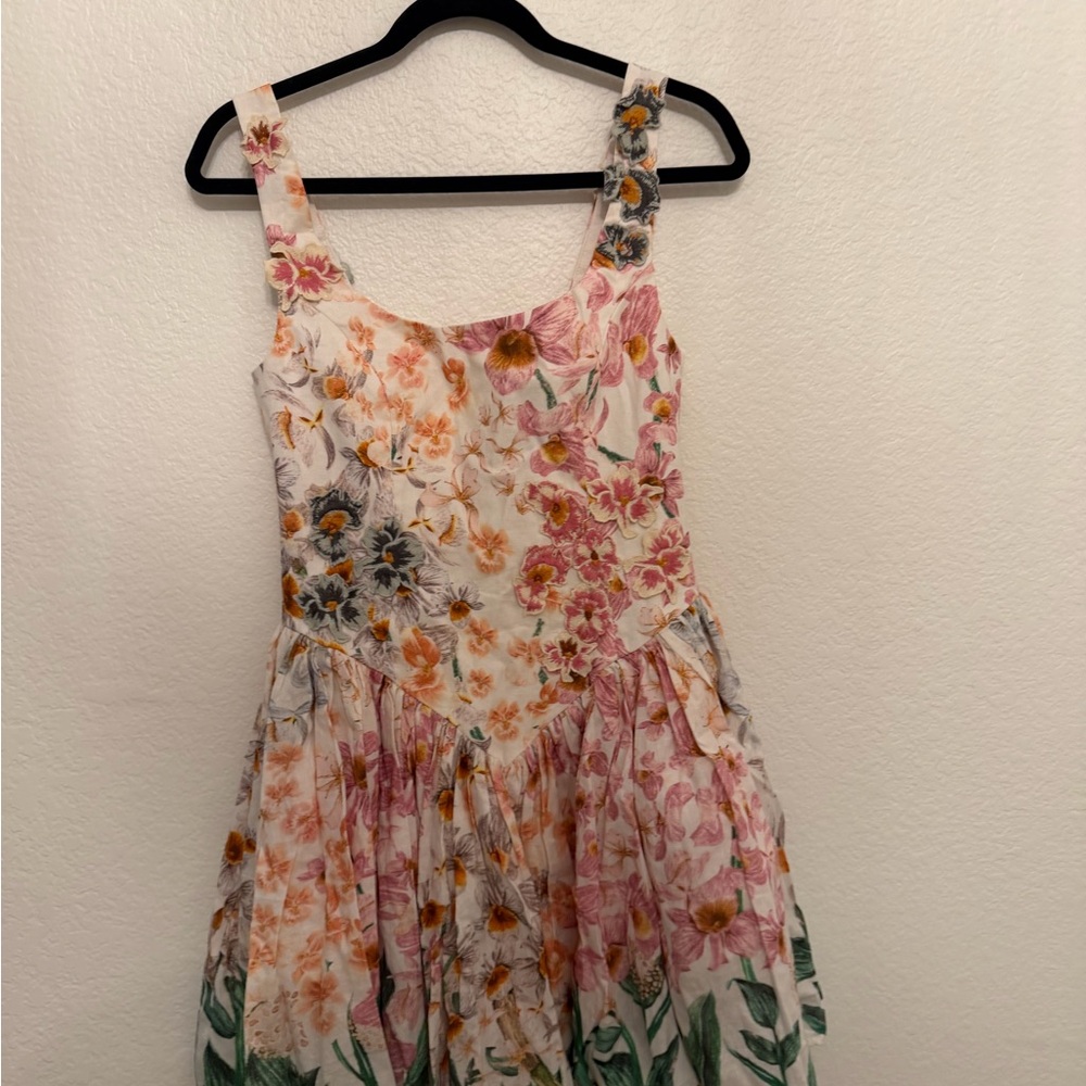 Agua by Agua Bendita Pluma Mini Dress in Jardinera size S - Picture 8 of 12